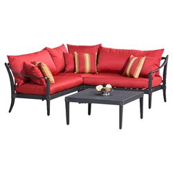 Deco Sofa in Espresso with Slate Cushions
