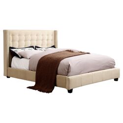 Baxton Studio Quincy Upholstered Platform Bed in Grey