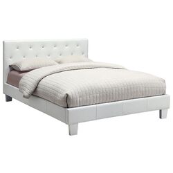 Dennis Platform Bed in Pure White