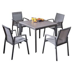 Deco 9 Piece Seating Group in Espresso with Bliss Cushions