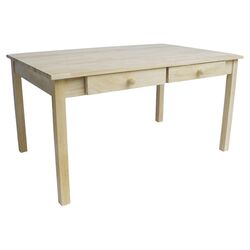 Unfinished Juvenile Writing Table in Natural