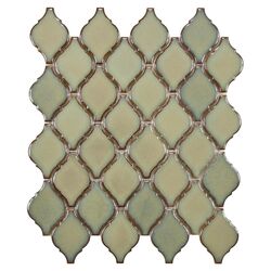 Tesselar Glazed Ceramic Mosaic Tile in Lumine (Set of 10)