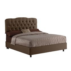 Sofia Upholstered Wingback Bed in Cocoa