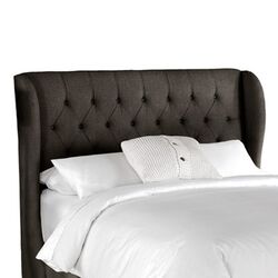 Ithaca Tufted Wingback Headboard in Charcoal