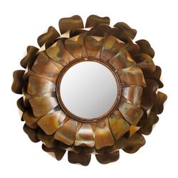 Lotus Mirror in Copper