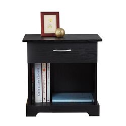 Maxwell 1 Drawer Nightstand in Black