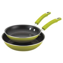 Rachael Ray 2 Piece Non-Stick Skillet Set in Green