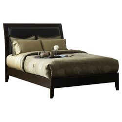 City Sleigh Upholstered Bed in Coco