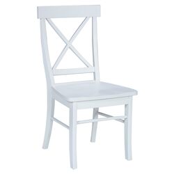 Crossback Side Chair in White (Set of 2)