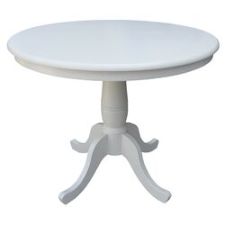 Round Dining Table in Linen White