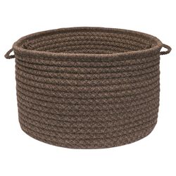 Houndstooth Storage Basket in Cocoa