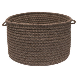 Houndstooth Storage Basket in Cocoa