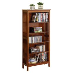 Facing Step Bookcase in White