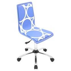 Circles Mid Back Computer Chair in Blue
