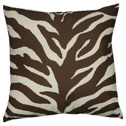 Zebra Square Pillow in Brown