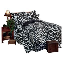 Zebra Bed-in-a-Bag Set in Black & White