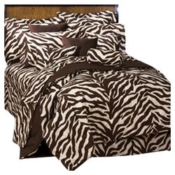 Zebra Waterbed Sheet Set in Brown