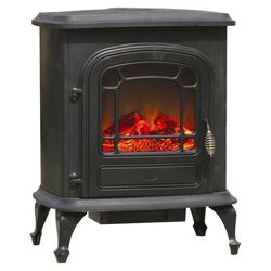 Stowe Electric Fireplace Stove in Black