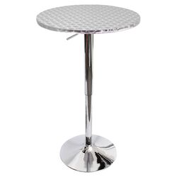 Bistro Adjustable Bar Table in Silver Swirl