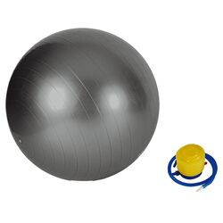 Anti Burst Gym Exercise Ball with Pump in Grey