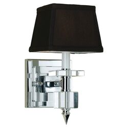 Cluny 1 Light Wall Sconce in Chrome & Chocolate