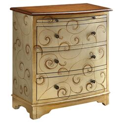 3 Drawer Chest in Silver & Brown