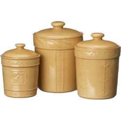 Sorrento 3 Piece Canister Set in Wheat