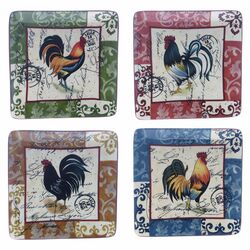 Lille Rooster Salad Plate (Set of 4)