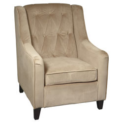 Curves Tufted Chair in Coffee Curves Tufted Chair in Coffee