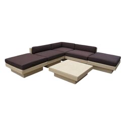 Laguna 6 Piece Seating Group in Cream & Brown