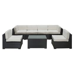 Aero 7 Piece Seating Group in Espresso & White