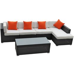 5 Piece Sectional Seating Group with Cushions