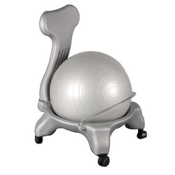 Exercise Balance Ball Chair in Grey
