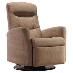 Arron Swivel Recliner in Dark Beige