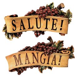 Salute and Mangia Wall Art (Set of 2)