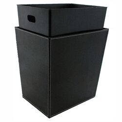 Steel Touchless Trash Can in Black