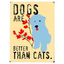 Dogs Are Better Than Cats Sign