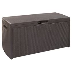 Rattan Style Deck Box in Chocolate