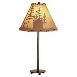 Cabin In The Woods Table Lamp in Mahogany