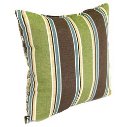 Echo Stripe Truffle Accent Pillow in Green