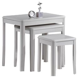 Milly 3 Piece Nesting Table Set in White