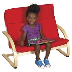 Kid's Double Seat Club Chair in Red