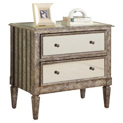 Lille 2 Drawer Chest in Antique Silver