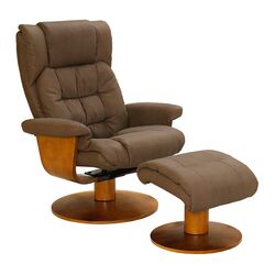 Oslo Vinci Recliner & Ottoman in Chocolate