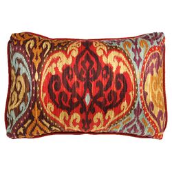 Lunar Sky Ikat Accent Pillow in Chili