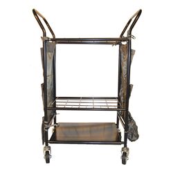 Garden Tool Caddy with Casters in Brown