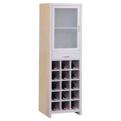 Dawn 15 Bottle Wine Cabinet in White