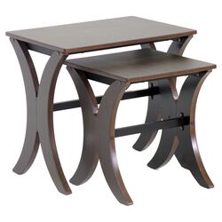 Xavier 2 Piece Nesting Table Set in Brown