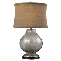 Detriot Mercury Glass Table Lamp in Silver