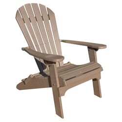 Folding Poly Adirondack Chair in Cappuccino
